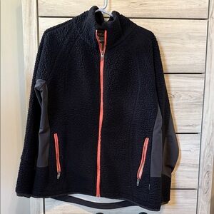 Cabela's Black and Coral Fleece Jacket